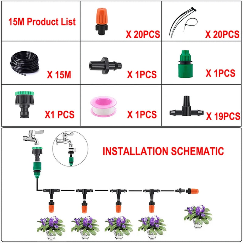 Automatic Misting Fog Nozzles Irrigation System