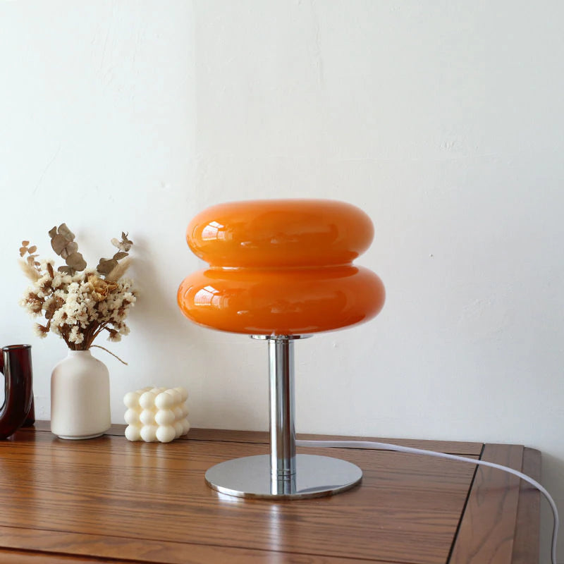 Italian Designer Glass Egg Tart Table Lamp 