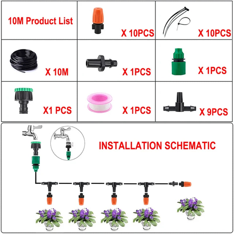 Automatic Misting Fog Nozzles Irrigation System