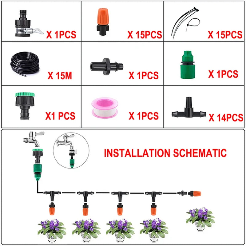 Automatic Misting Fog Nozzles Irrigation System