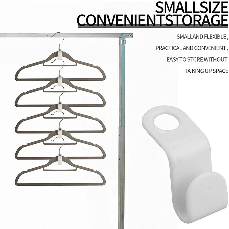 10/5Pcs Clothes Hanger Hooks Space Saving Closet Connector Hook Cascading Hanger Plastic Extender Clips Wardrobe Coat Organizer