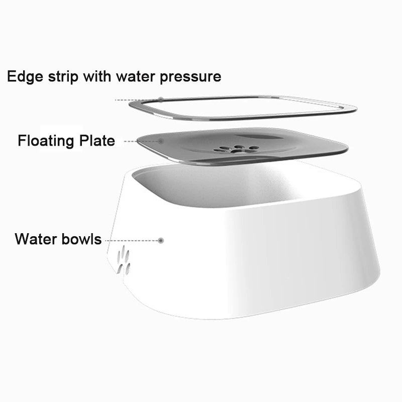 Dog Drinking Water Bowl Floating Non-Spill 