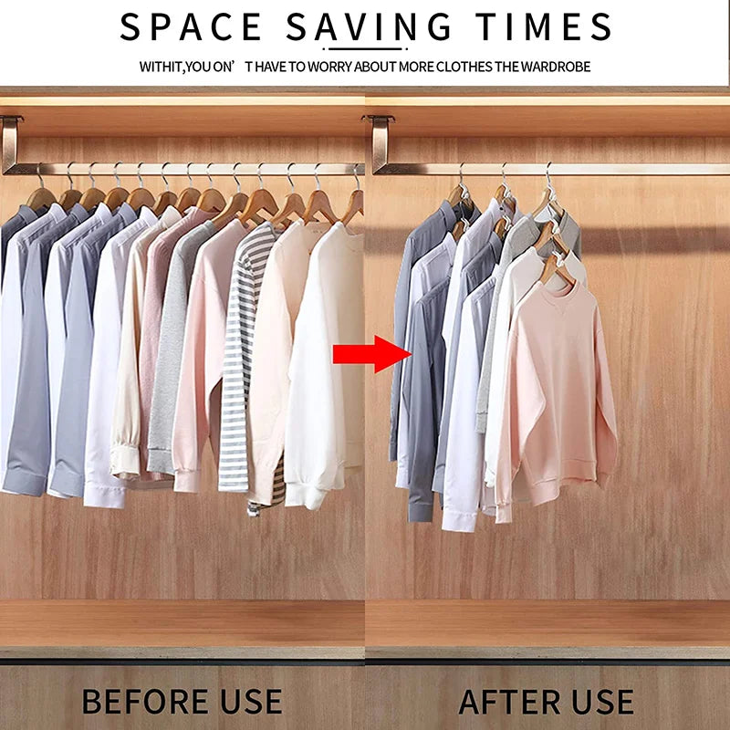 10/5Pcs Clothes Hanger Hooks Space Saving Closet Connector Hook Cascading Hanger Plastic Extender Clips Wardrobe Coat Organizer