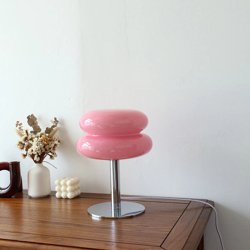 Italian Designer Glass Egg Tart Table Lamp 