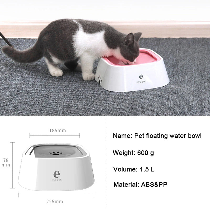 Dog Drinking Water Bowl Floating Non-Spill 