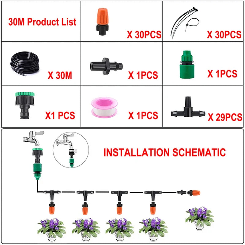 Automatic Misting Fog Nozzles Irrigation System