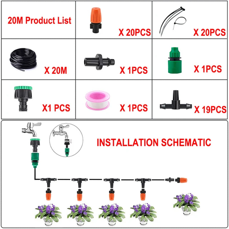 Automatic Misting Fog Nozzles Irrigation System